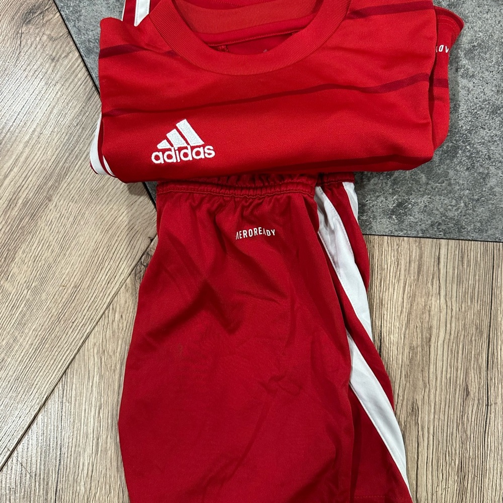 Adidas Kids Red Jersey Set